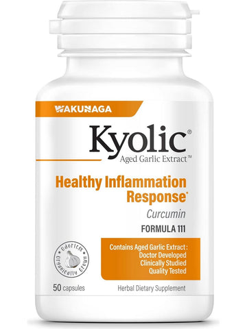 Wakunaga, Kyolic, Healthy Inflammation Response, Curcumin Formula 111, 50 Capsules