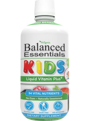 Wellgenix, Balanced Essentials Kids Liquid Vitamin Plus, 16 fl oz